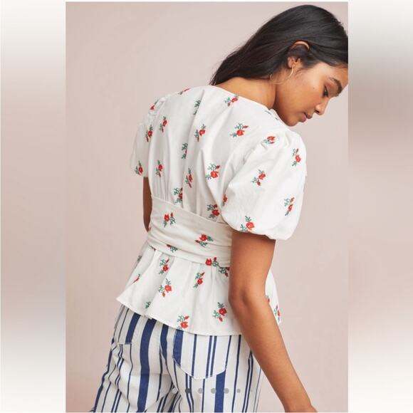 Anthro Maeve Rosalie Embroidered Top - Picture 3 of 8